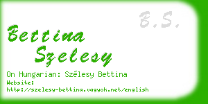 bettina szelesy business card